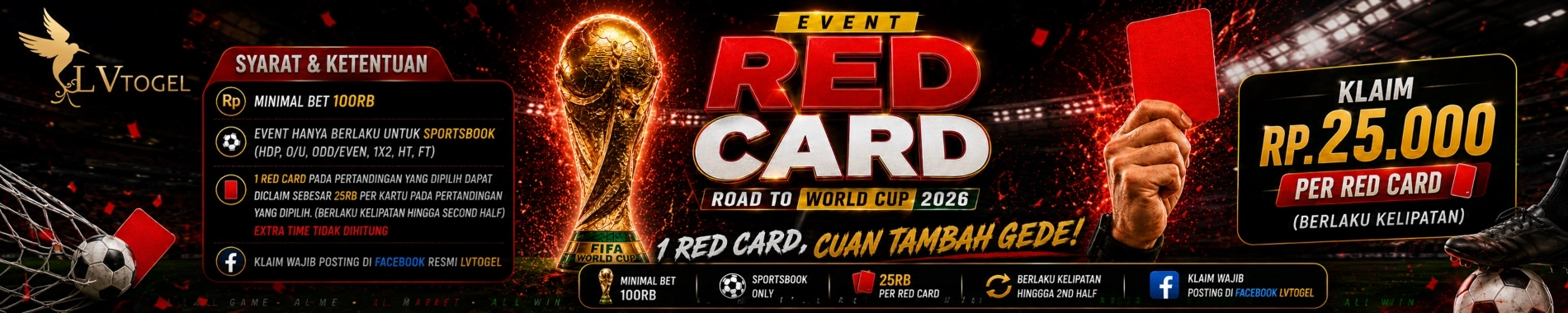 EVENT PARLAY REDCARD LVTOGEL SPESIAL WORLDCUP 2026